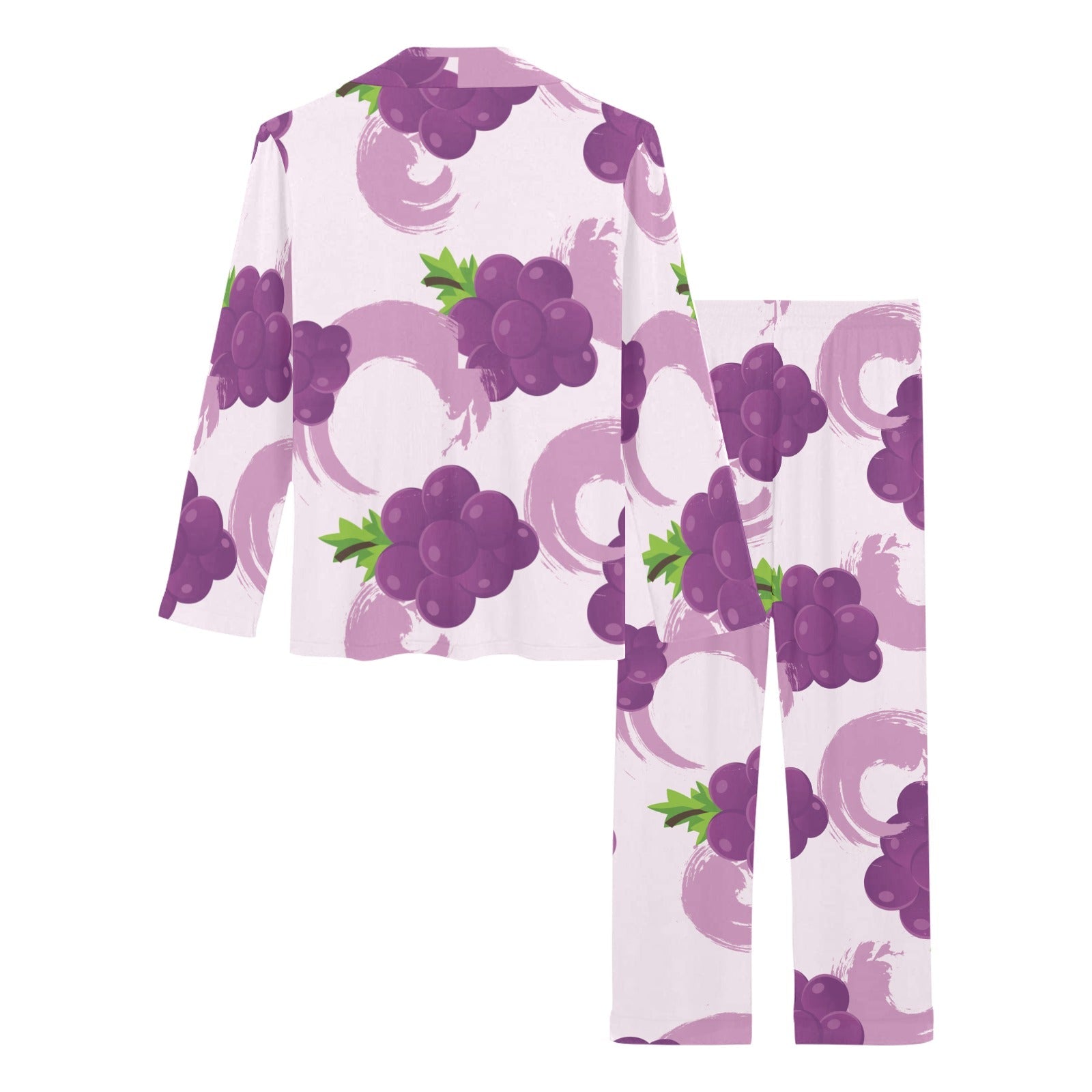 Cute Grape pattern Women's Long Pajama Set