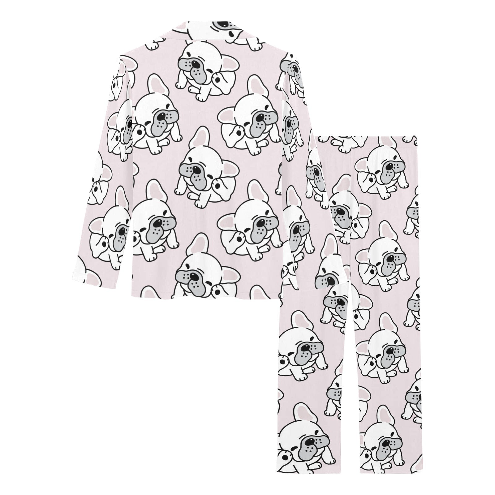 Cute french bulldog pattern Women's Long Pajama Set